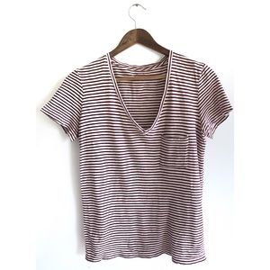 Madewell Preowned Striped Short Sleeve Top Small